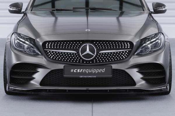 CSR Frontspoiler | Cup-Spoilerlippe mit ABE für Mercedes-Benz C-Klasse W205 AMG-Line CSL696-L schwarz matt (Lackierung erforderlich)