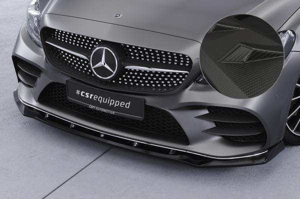 CSR Frontspoiler | Cup-Spoilerlippe mit ABE für Mercedes-Benz C-Klasse W205 AMG-Line CSL696-M Carbon Look matt strukturiert (keine Lackierung erforderlich)