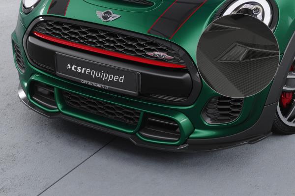 CSR Frontspoiler | Cup-Spoilerlippe mit ABE für Mini F55, F56, F57 JCW-Trim CSL700-M Carbon Look matt strukturiert (keine Lackierung erforderlich)