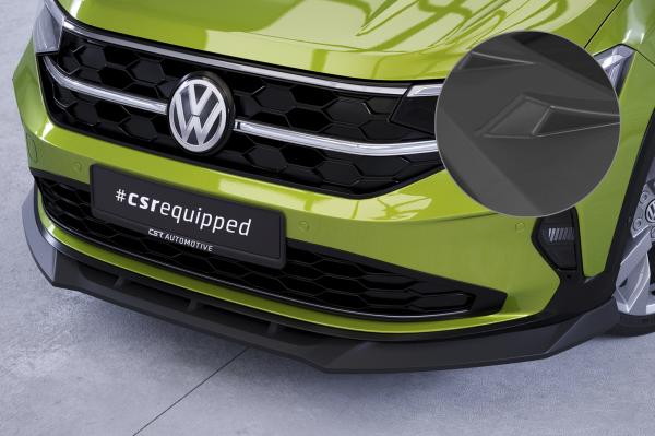 CSR Frontspoiler | Cup-Spoilerlippe mit ABE für VW Taigo (Typ CS) CSL703-L schwarz matt (Lackierung erforderlich)