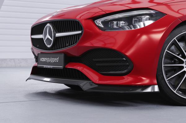 CSR Frontspoiler | Cup-Spoilerlippe mit ABE für Mercedes-Benz C-Klasse W206 / S206 CSL704-G Glossy schwarz Hochglanz (keine Lackierung erforderlich)