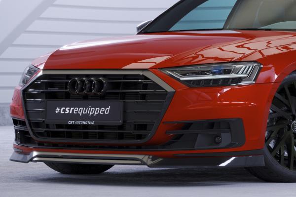CSR Frontspoiler | Cup-Spoilerlippe mit ABE für Audi A8 (D5) CSL705-G Glossy schwarz Hochglanz (keine Lackierung erforderlich)