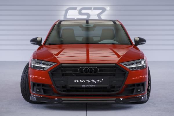 CSR Frontspoiler | Cup-Spoilerlippe mit ABE für Audi A8 (D5) CSL705-G Glossy schwarz Hochglanz (keine Lackierung erforderlich)