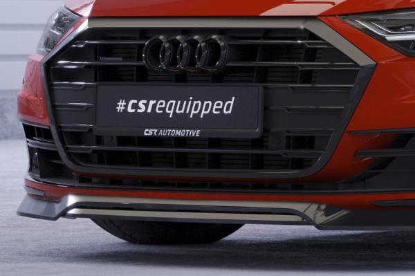 CSR Frontspoiler | Cup-Spoilerlippe mit ABE für Audi A8 (D5) CSL706-S schwarz matt strukturiert (keine Lackierung erforderlich)