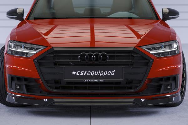 CSR Frontspoiler | Cup-Spoilerlippe mit ABE für Audi A8 (D5) CSL706-S schwarz matt strukturiert (keine Lackierung erforderlich)
