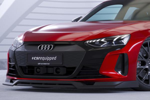 CSR Frontspoiler | Cup-Spoilerlippe mit ABE für Audi e-tron GT CSL707-L schwarz matt (Lackierung erforderlich)