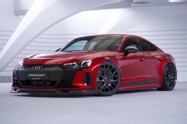 CSR Frontspoiler | Cup-Spoilerlippe mit ABE für Audi e-tron GT CSL707-L schwarz matt (Lackierung erforderlich)