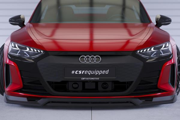CSR Frontspoiler | Cup-Spoilerlippe mit ABE für Audi e-tron GT CSL707-L schwarz matt (Lackierung erforderlich)