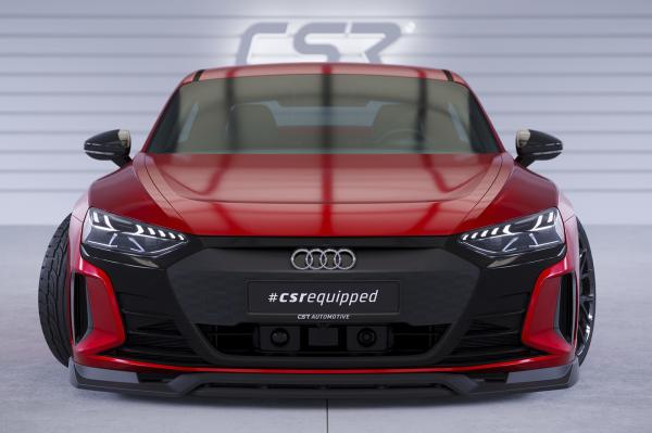 CSR Frontspoiler | Cup-Spoilerlippe mit ABE für Audi e-tron GT CSL707-L schwarz matt (Lackierung erforderlich)