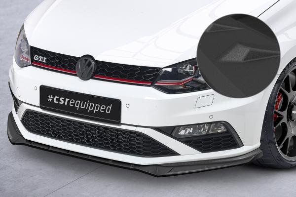 CSR Frontspoiler | Cup-Spoilerlippe mit ABE für VW Polo 5 (Typ 6C) GTI CSL709-S schwarz matt strukturiert (keine Lackierung erforderlich)