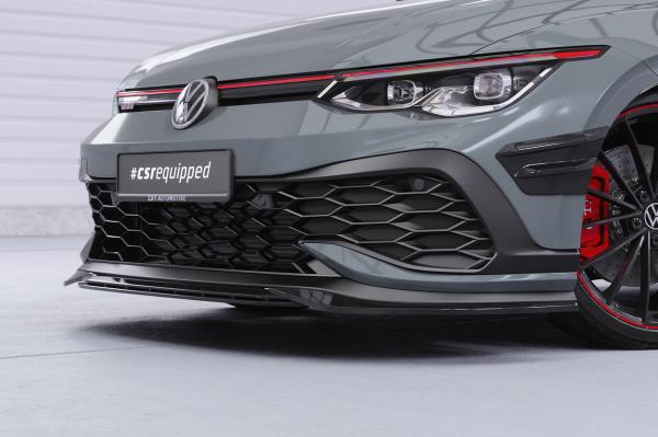 CSR Frontspoiler | Cup-Spoilerlippe mit ABE für VW Golf 8 (Typ CD) GTI Clubsport CSL711-L Lackierung erforderlich (schwarz matt)