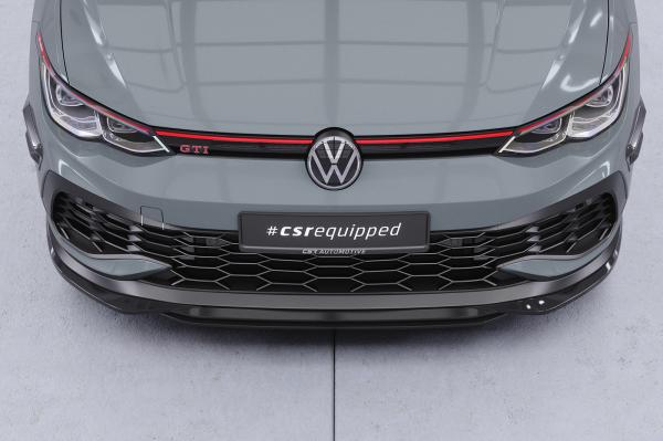 CSR Frontspoiler | Cup-Spoilerlippe mit ABE für VW Golf 8 (Typ CD) GTI Clubsport CSL711-L Lackierung erforderlich (schwarz matt)
