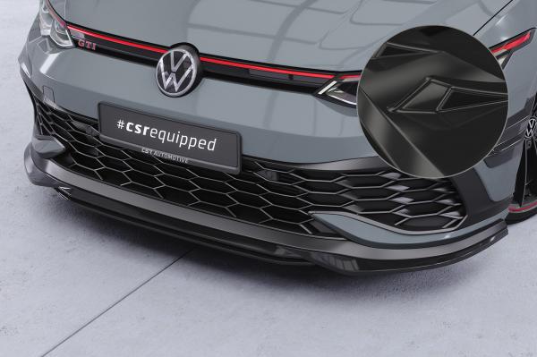 CSR Frontspoiler | Cup-Spoilerlippe mit ABE für VW Golf 8 (Typ CD) GTI Clubsport CSL711-G Glossy schwarz glänzend (keine Lackierung erforderlich)