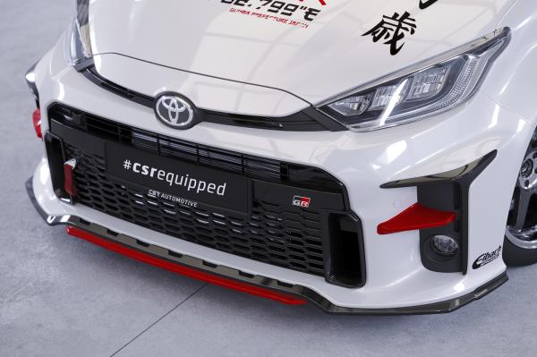 CSR Frontspoiler | Cup-Spoilerlippe mit ABE für Toyota GR Yaris (XP21) CSL713-M Carbon Look matt strukturiert (keine Lackierung erforderlich)