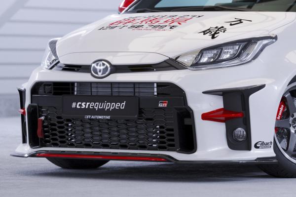 CSR Frontspoiler | Cup-Spoilerlippe mit ABE für Toyota GR Yaris (XP21) CSL713-M Carbon Look matt strukturiert (keine Lackierung erforderlich)