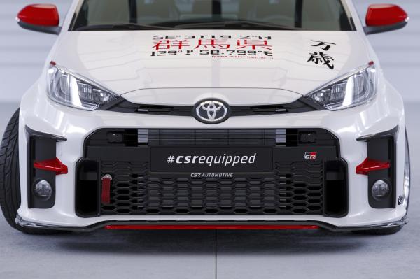 CSR Frontspoiler | Cup-Spoilerlippe mit ABE für Toyota GR Yaris (XP21) CSL713-M Carbon Look matt strukturiert (keine Lackierung erforderlich)