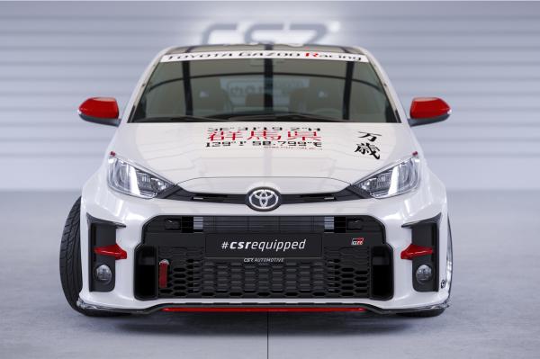 CSR Frontspoiler | Cup-Spoilerlippe mit ABE für Toyota GR Yaris (XP21) CSL713-M Carbon Look matt strukturiert (keine Lackierung erforderlich)