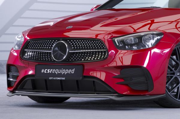 CSR Frontspoiler | Cup-Spoilerlippe mit ABE für Mercedes-Benz E-Klasse (A238/C238) AMG-Line CSL715-M Carbon Look matt strukturiert (keine Lackierung erforderlich)