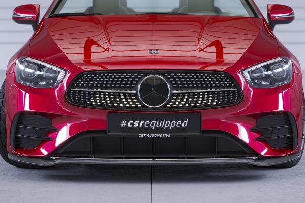 CSR Frontspoiler | Cup-Spoilerlippe mit ABE für Mercedes-Benz E-Klasse (A238/C238) AMG-Line CSL715-M Carbon Look matt strukturiert (keine Lackierung erforderlich)