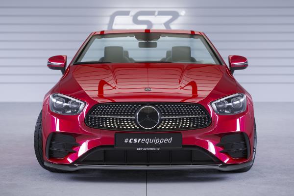CSR Frontspoiler | Cup-Spoilerlippe mit ABE für Mercedes-Benz E-Klasse (A238/C238) AMG-Line CSL715-M Carbon Look matt strukturiert (keine Lackierung erforderlich)
