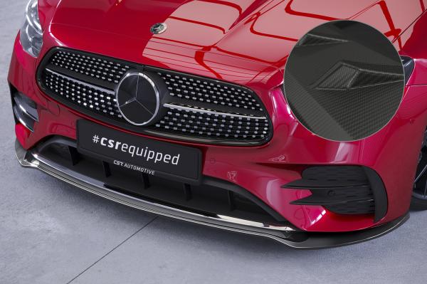 CSR Frontspoiler | Cup-Spoilerlippe mit ABE für Mercedes-Benz E-Klasse (A238/C238) AMG-Line CSL715-M Carbon Look matt strukturiert (keine Lackierung erforderlich)