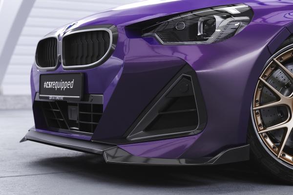 CSR Frontspoiler | Cup-Spoilerlippe mit ABE für BMW 2er G42 M-Paket/M240i CSL716-L schwarz matt (Lackierung erforderlich)
