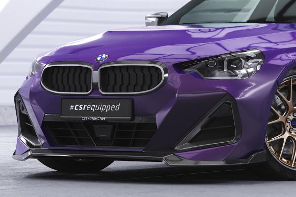 CSR Frontspoiler | Cup-Spoilerlippe mit ABE für BMW 2er G42 M-Paket/M240i CSL716-L schwarz matt (Lackierung erforderlich)
