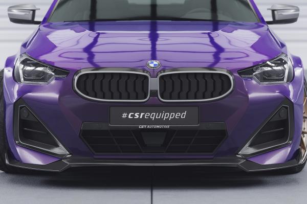 CSR Frontspoiler | Cup-Spoilerlippe mit ABE für BMW 2er G42 M-Paket/M240i CSL716-L schwarz matt (Lackierung erforderlich)