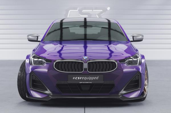 CSR Frontspoiler | Cup-Spoilerlippe mit ABE für BMW 2er G42 M-Paket/M240i CSL716-L schwarz matt (Lackierung erforderlich)