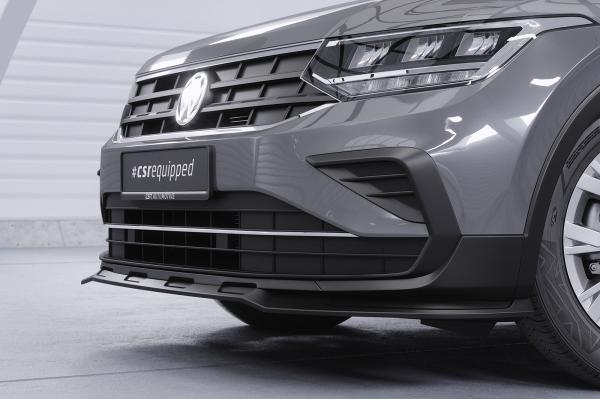 CSR Frontspoiler | Cup-Spoilerlippe mit ABE für VW Tiguan 2 (Typ AD) CSL717-M Carbon Look matt strukturiert (keine Lackierung erforderlich)