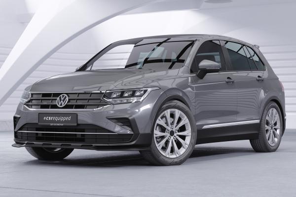 CSR Frontspoiler | Cup-Spoilerlippe mit ABE für VW Tiguan 2 (Typ AD) CSL717-M Carbon Look matt strukturiert (keine Lackierung erforderlich)
