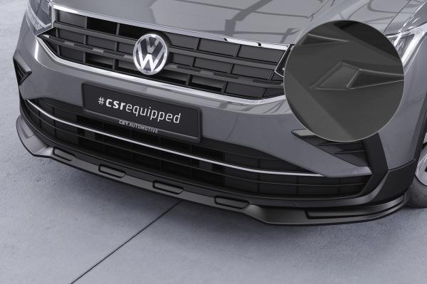 CSR Frontspoiler | Cup-Spoilerlippe mit ABE für VW Tiguan 2 (Typ AD) CSL717-L schwarz matt (Lackierung erforderlich)