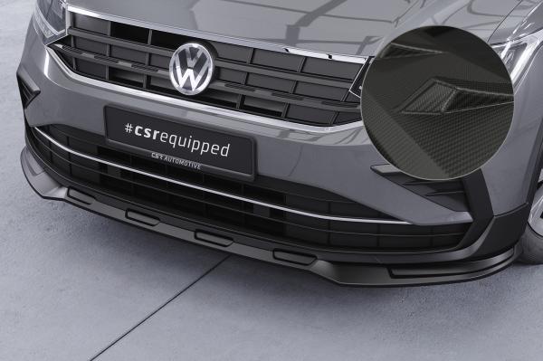 CSR Frontspoiler | Cup-Spoilerlippe mit ABE für VW Tiguan 2 (Typ AD) CSL717-M Carbon Look matt strukturiert (keine Lackierung erforderlich)