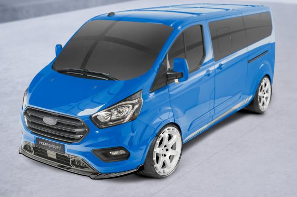 CSR Frontspoiler | Cup-Spoilerlippe mit ABE für Ford Tourneo Custom CSL718-L Lackierung erforderlich (schwarz matt)