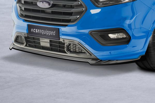 CSR Frontspoiler | Cup-Spoilerlippe mit ABE für Ford Tourneo Custom CSL718-L Lackierung erforderlich (schwarz matt)