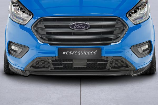 CSR Frontspoiler | Cup-Spoilerlippe mit ABE für Ford Tourneo Custom CSL718-L Lackierung erforderlich (schwarz matt)