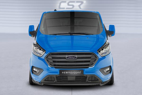 CSR Frontspoiler | Cup-Spoilerlippe mit ABE für Ford Tourneo Custom CSL718-L Lackierung erforderlich (schwarz matt)