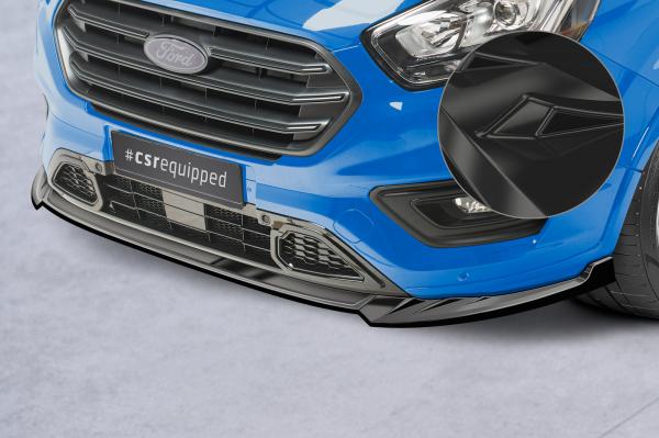 CSR Frontspoiler | Cup-Spoilerlippe mit ABE für Ford Tourneo Custom CSL718-G Glossy schwarz glänzend (keine Lackierung erforderlich)