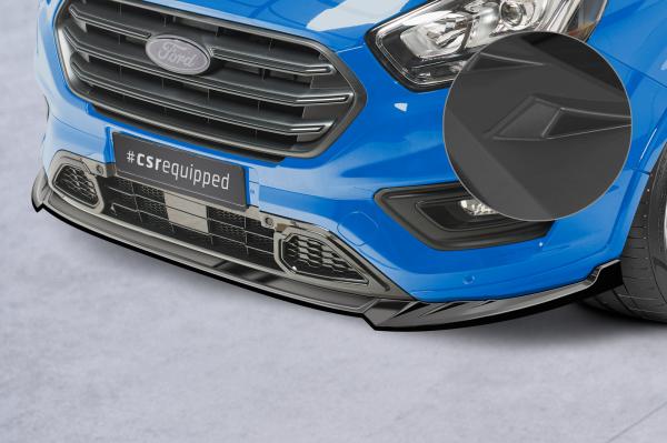 CSR Frontspoiler | Cup-Spoilerlippe mit ABE für Ford Tourneo Custom CSL718-L Lackierung erforderlich (schwarz matt)