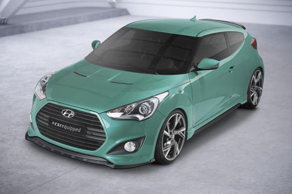 CSR Frontspoiler | Cup-Spoilerlippe mit ABE für Hyundai Veloster MK1 Turbo CSL719-G Glossy schwarz Hochglanz (keine Lackierung erforderlich)