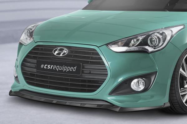 CSR Frontspoiler | Cup-Spoilerlippe mit ABE für Hyundai Veloster MK1 Turbo CSL719-G Glossy schwarz Hochglanz (keine Lackierung erforderlich)