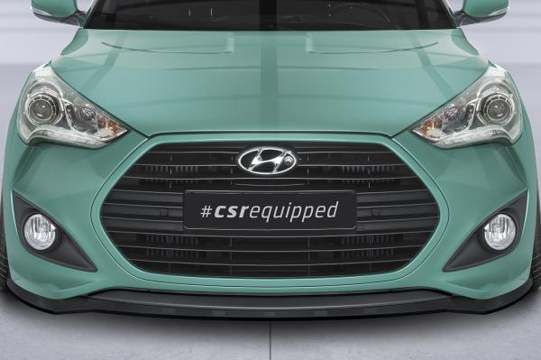 CSR Frontspoiler | Cup-Spoilerlippe mit ABE für Hyundai Veloster MK1 Turbo CSL719-G Glossy schwarz Hochglanz (keine Lackierung erforderlich)