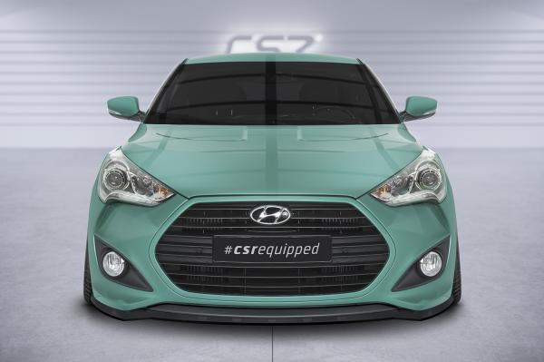 CSR Frontspoiler | Cup-Spoilerlippe mit ABE für Hyundai Veloster MK1 Turbo CSL719-G Glossy schwarz Hochglanz (keine Lackierung erforderlich)