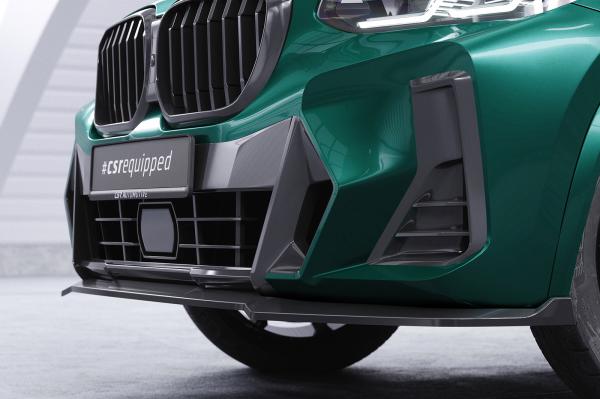 CSR Frontspoiler | Cup-Spoilerlippe mit ABE für BMW X3 G01 / X4 G02 M-Paket CSL722-L schwarz matt (Lackierung erforderlich)