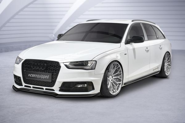 CSR Frontspoiler | Cup-Spoilerlippe mit ABE für Audi A4 B8 (Typ 8K) CSL723-L Lackierung erforderlich (schwarz matt)
