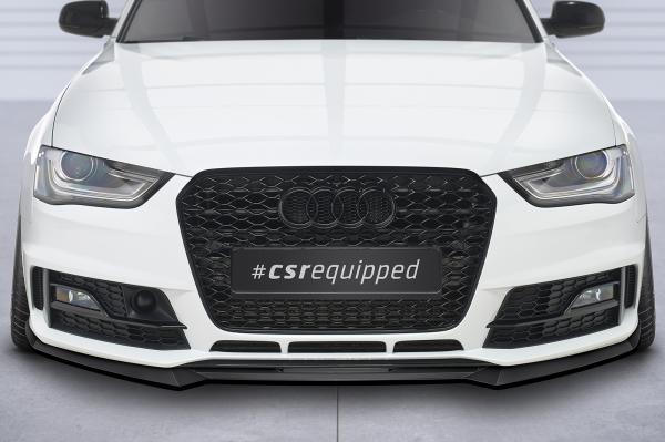 CSR Frontspoiler | Cup-Spoilerlippe mit ABE für Audi A4 B8 (Typ 8K) CSL723-L Lackierung erforderlich (schwarz matt)