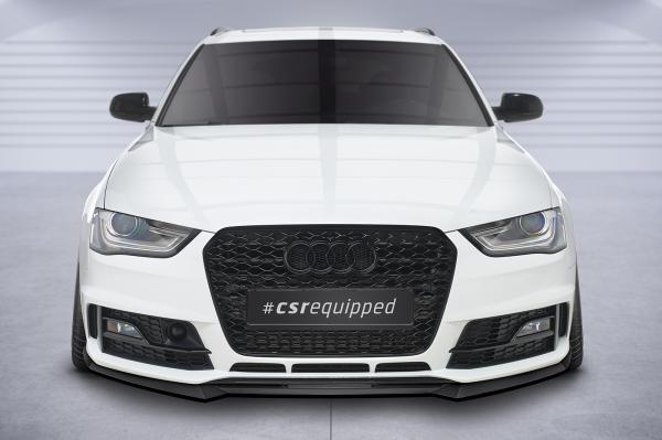 CSR Frontspoiler | Cup-Spoilerlippe mit ABE für Audi A4 B8 (Typ 8K) CSL723-L Lackierung erforderlich (schwarz matt)