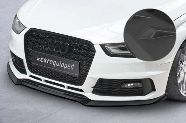 CSR Frontspoiler | Cup-Spoilerlippe mit ABE für Audi A4 B8 (Typ 8K) CSL723-L Lackierung erforderlich (schwarz matt)
