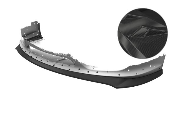 CSR Frontspoiler | Cup-Spoilerlippe mit ABE für Porsche 987 Boxster CSL725-C Carbon Look glänzend (keine Lackierung erforderlich)