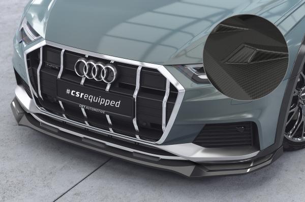 CSR Frontspoiler | Cup-Spoilerlippe mit ABE für Audi A6 C8 (Typ 4K/F2) Allroad CSL726-M Carbon Look matt strukturiert (keine Lackierung erforderlich)